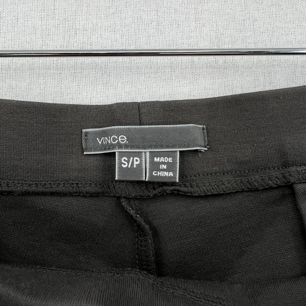 VINCE Pants Womens Small Charcoal Leather Piped Leggings Jogger Mid Rise - Picture 10 of 16